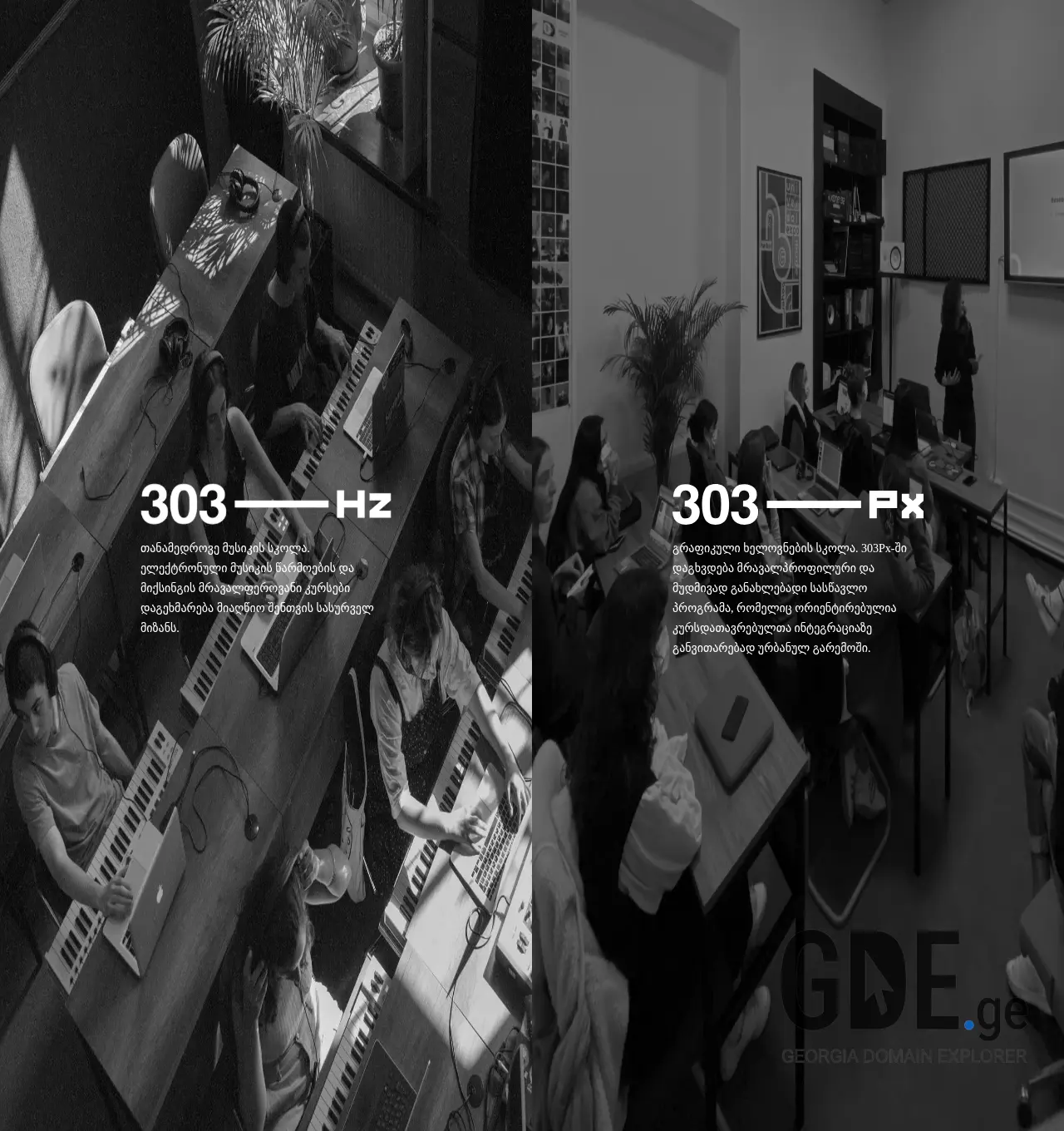 Screenshot of the site 303.ge at 2025-11-29