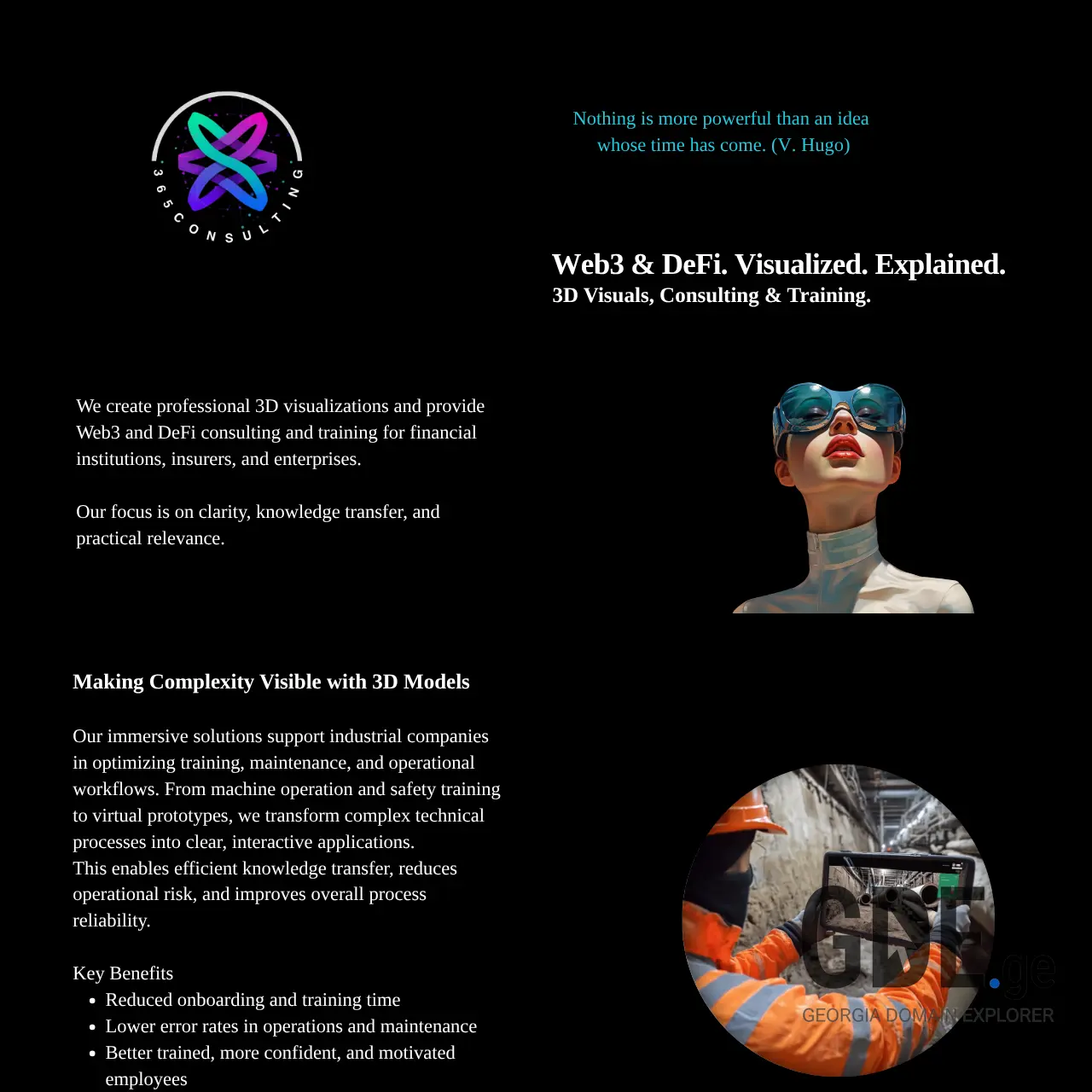 Screenshot of the site 365consulting.ge at 2026-01-10