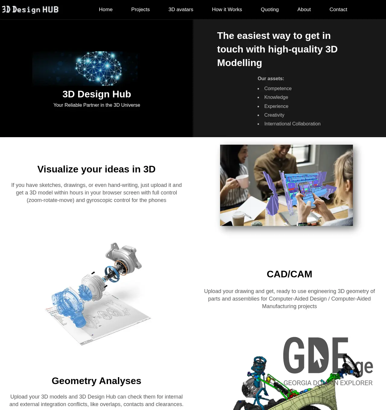 Screenshot of the site 3ddhub.ge at 2025-12-07