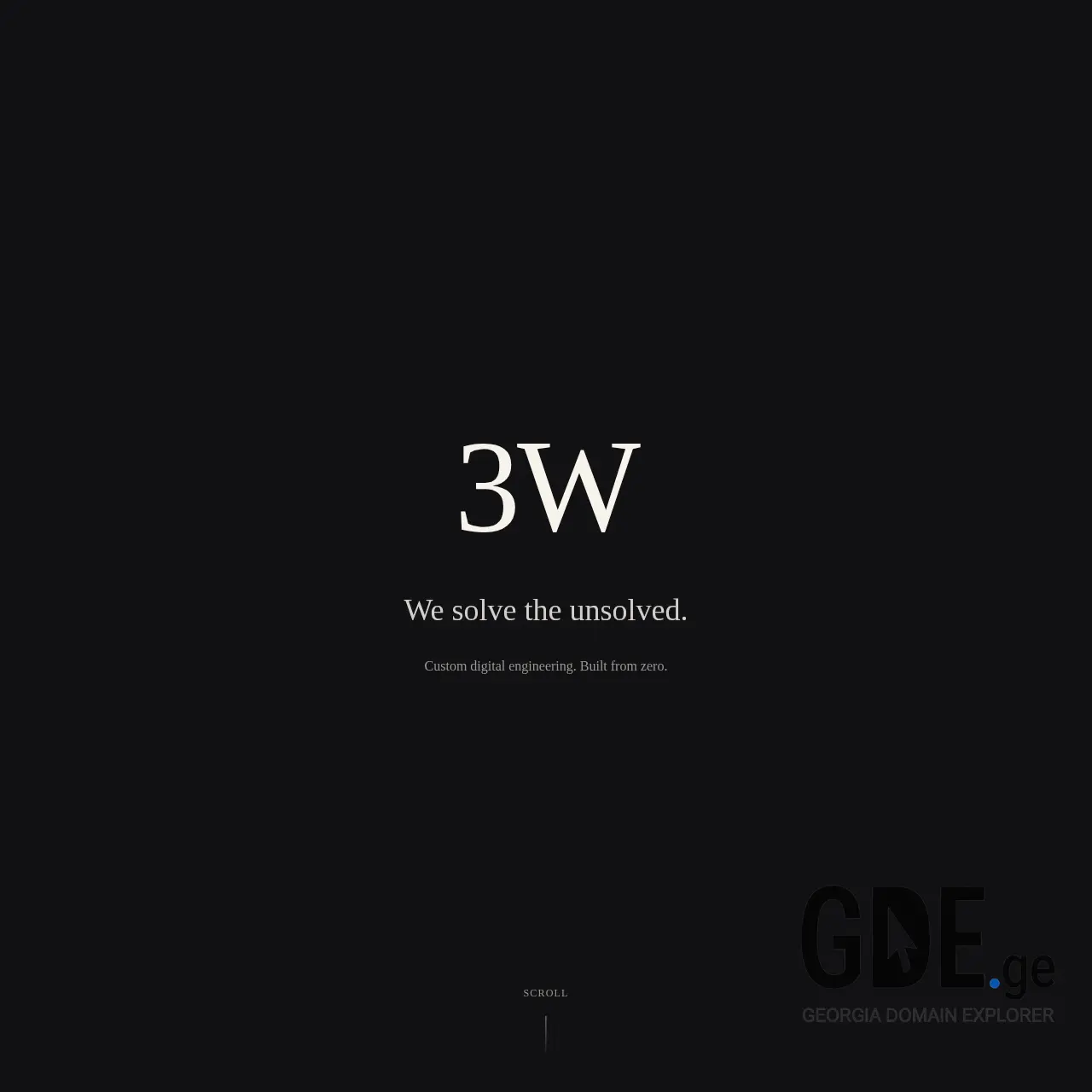 Screenshot of the site 3w.ge at 2026-01-22