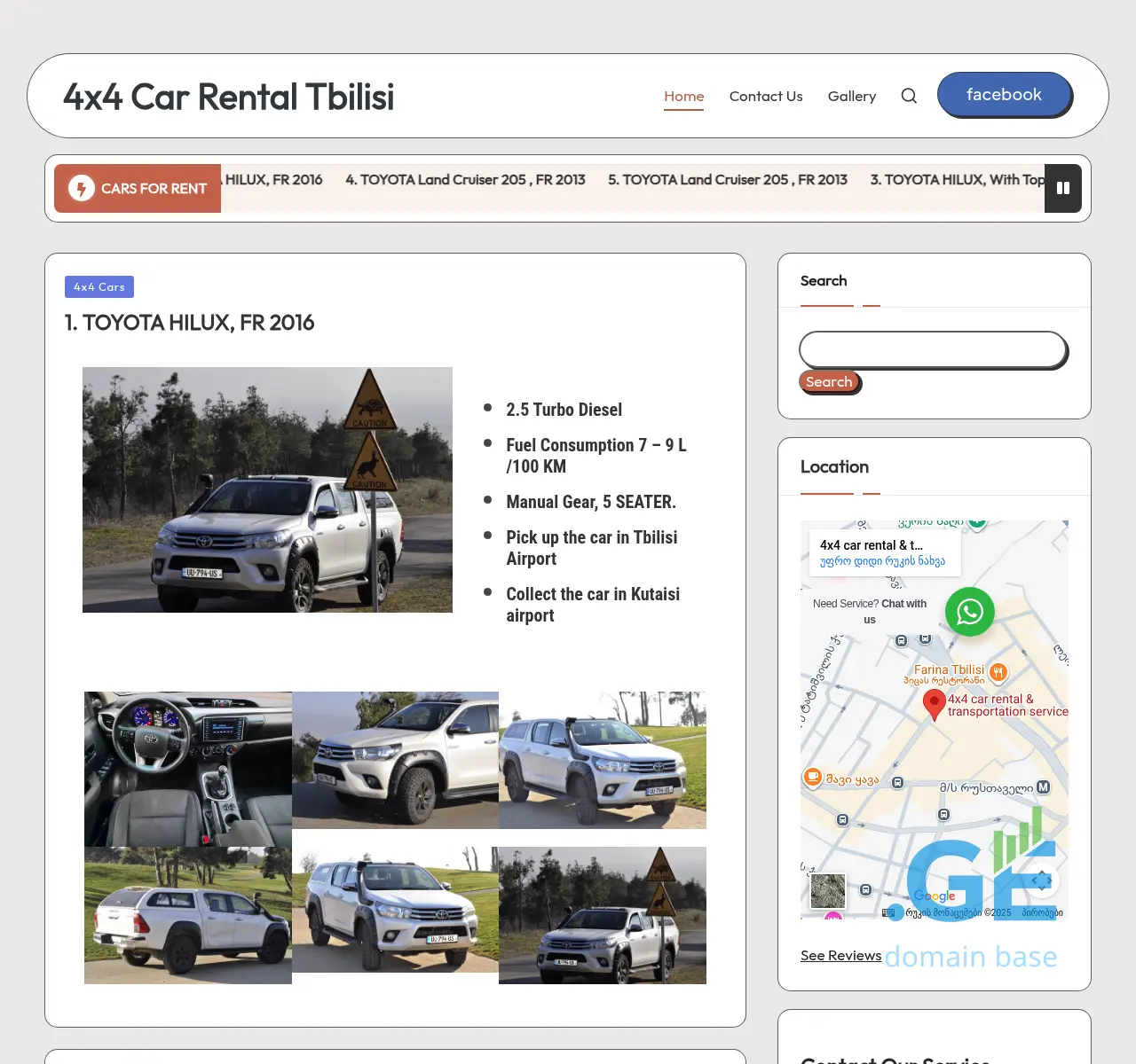 Screenshot of the site 4x4carrental.ge at 2025-11-22