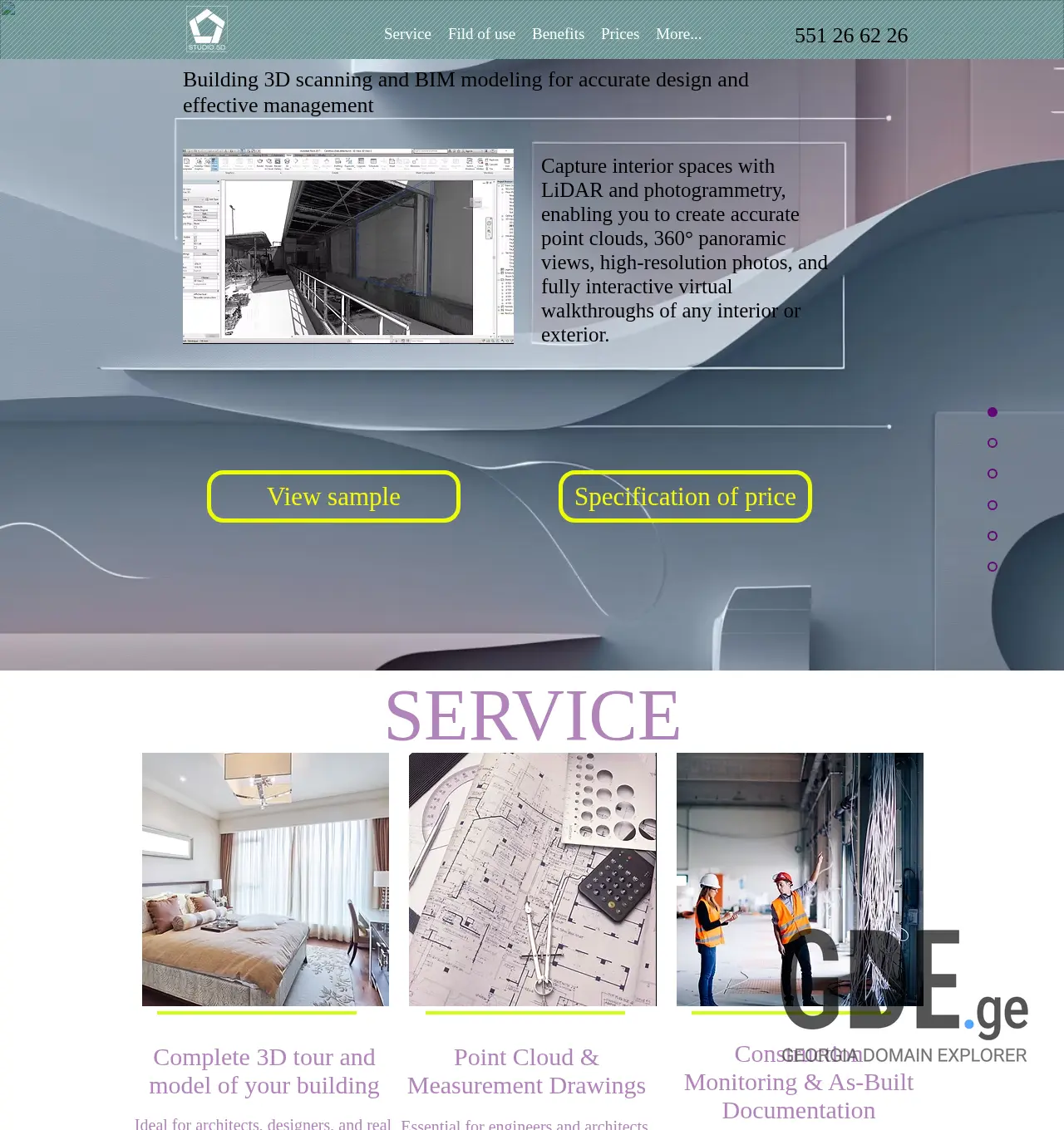 Screenshot of the site 5dstudio.ge at 2025-12-07