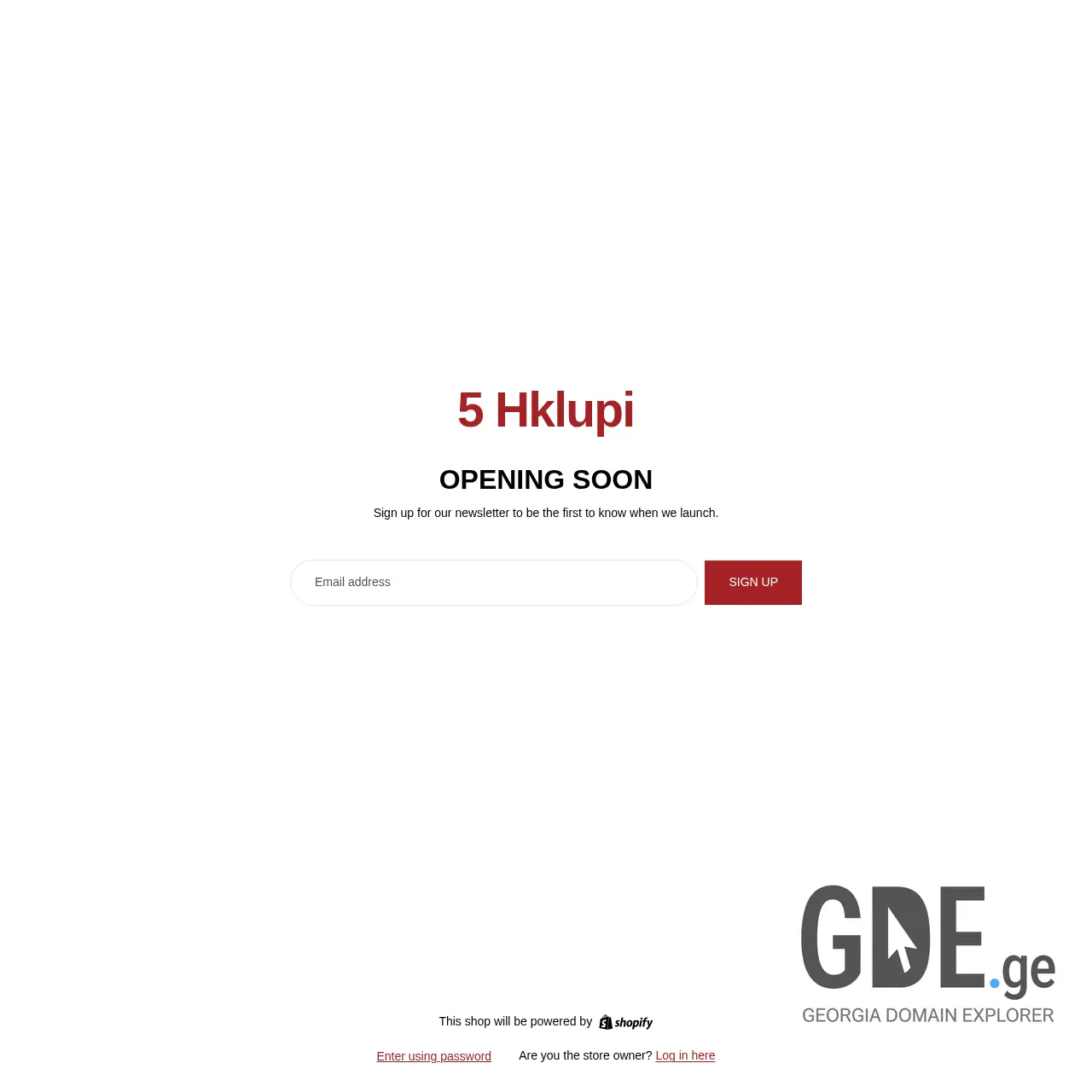 Screenshot of the site 5klupi.ge at 2026-02-27