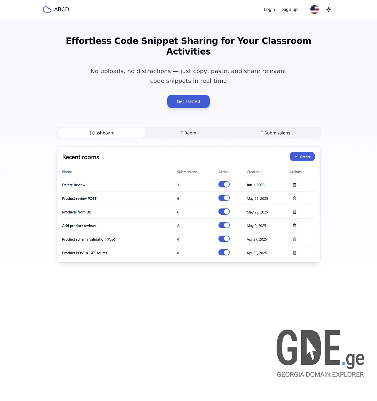 Screenshot of the site abcd.ge at 2025-11-29