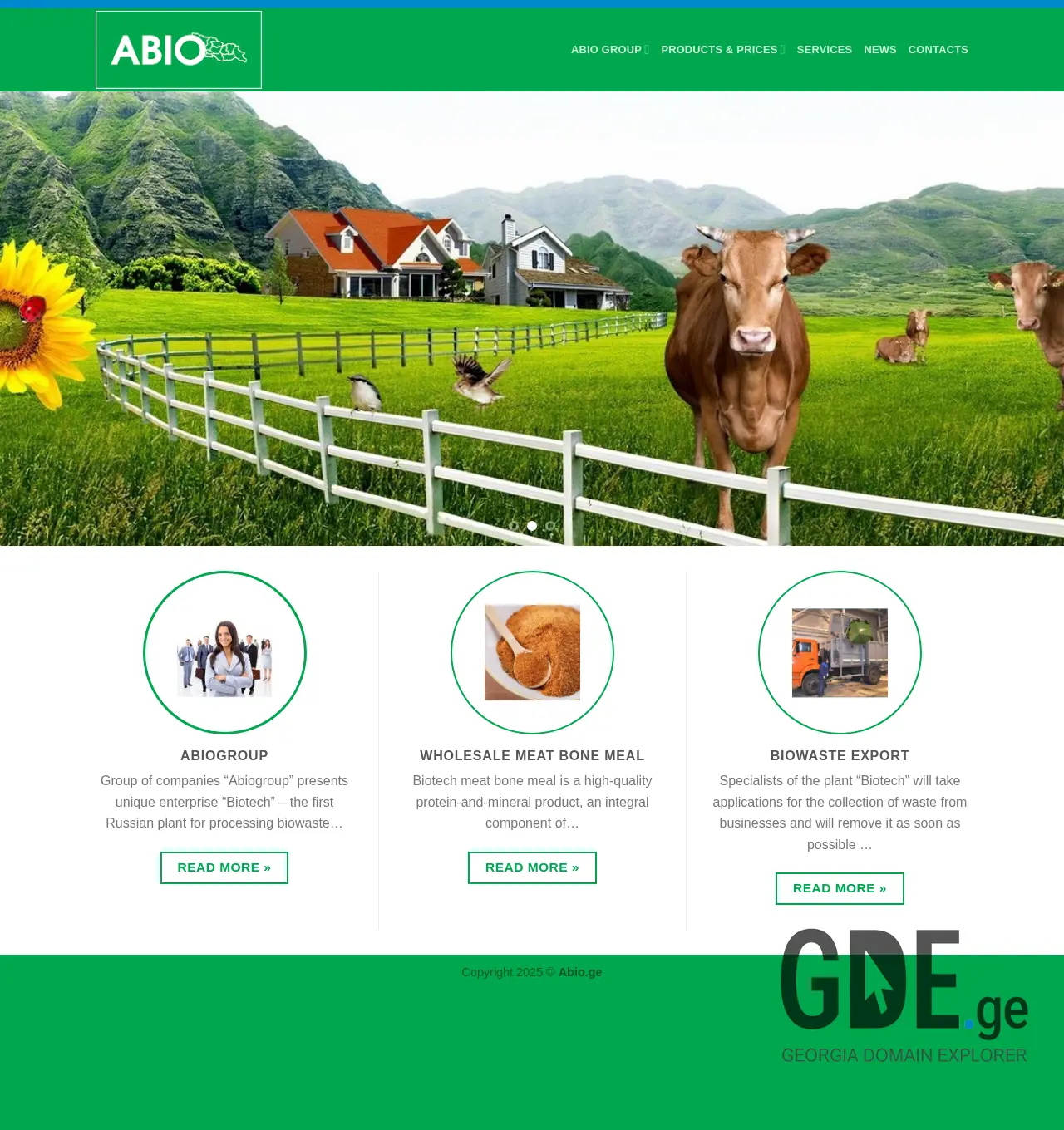 Screenshot of the site abio.ge at 2025-11-30