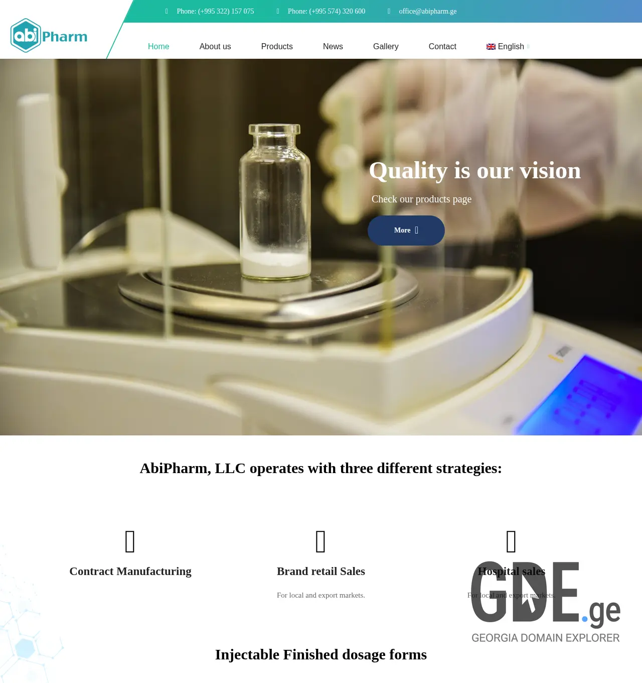 Screenshot of the site abipharm.ge at 2025-11-29