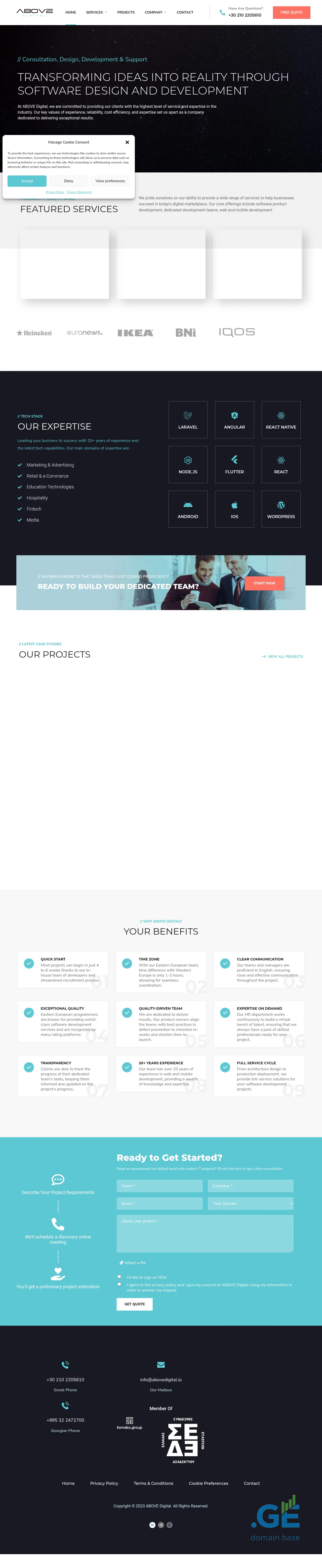 Screenshot of the site above.ge