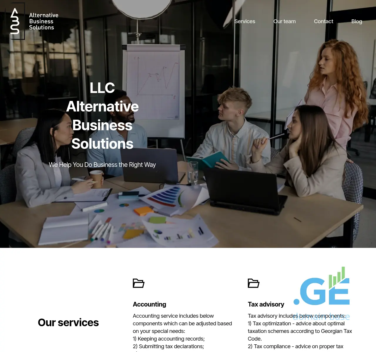 Screenshot of the site abs.com.ge at 2025-11-22