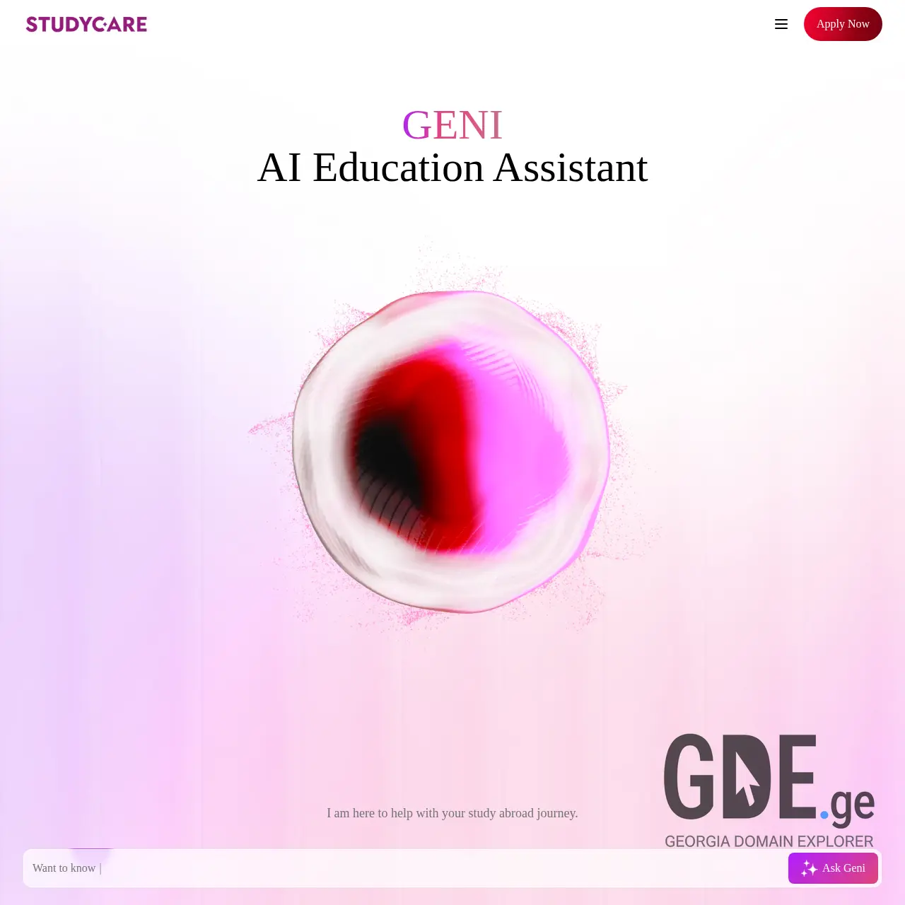 Screenshot of the site academicabroad.ge at 2025-12-15