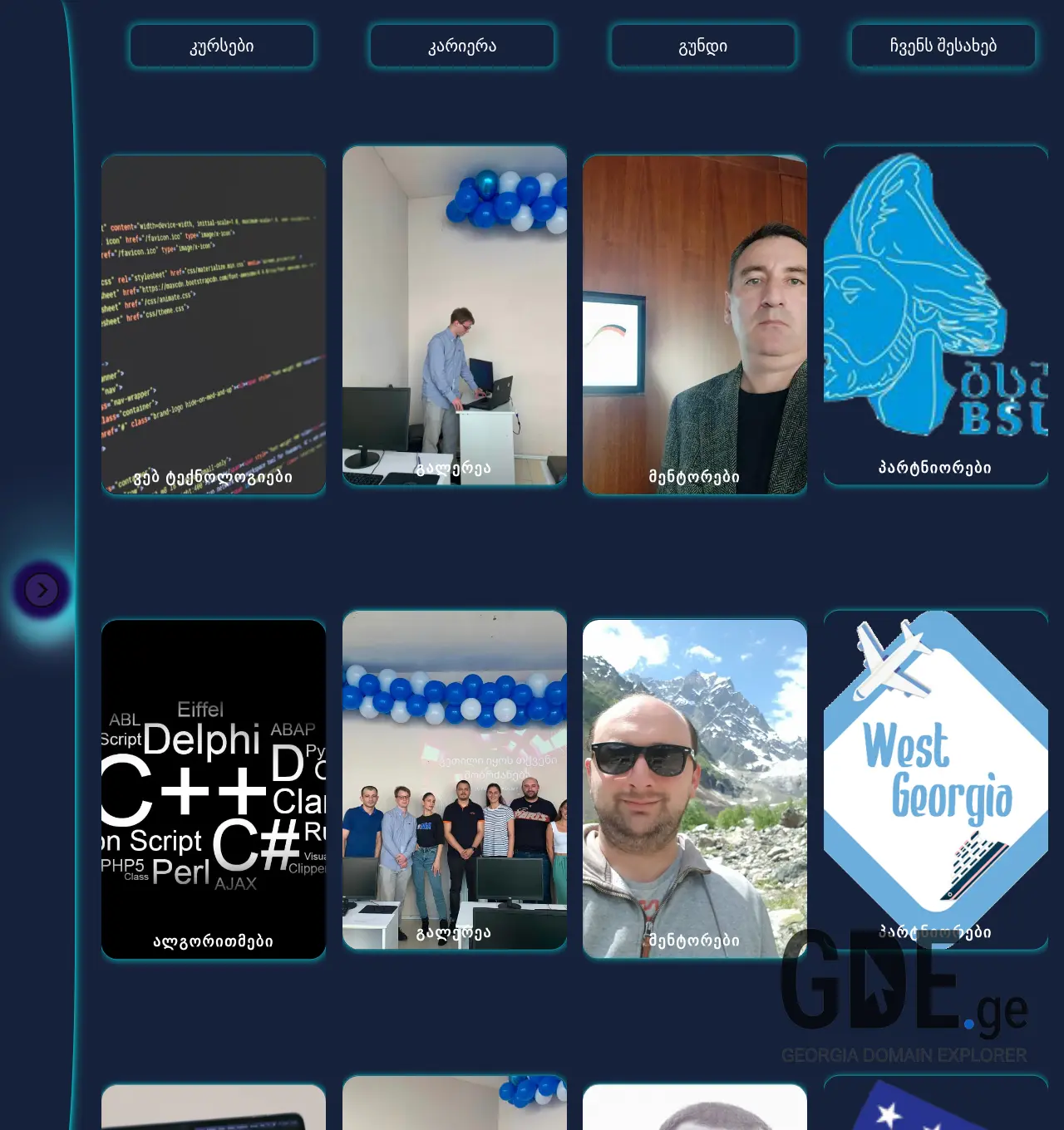 Screenshot of the site academy.edu.ge at 2025-11-29