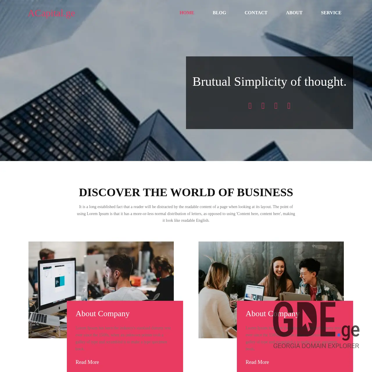 Screenshot of the site acapital.ge at 2025-12-08