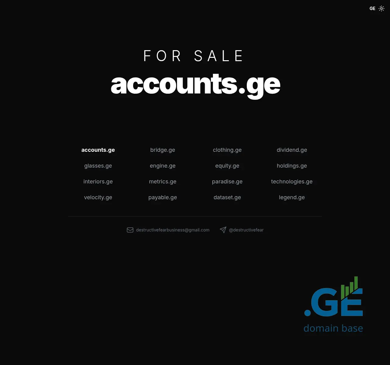 Screenshot of the site accounts.ge at 2025-11-11