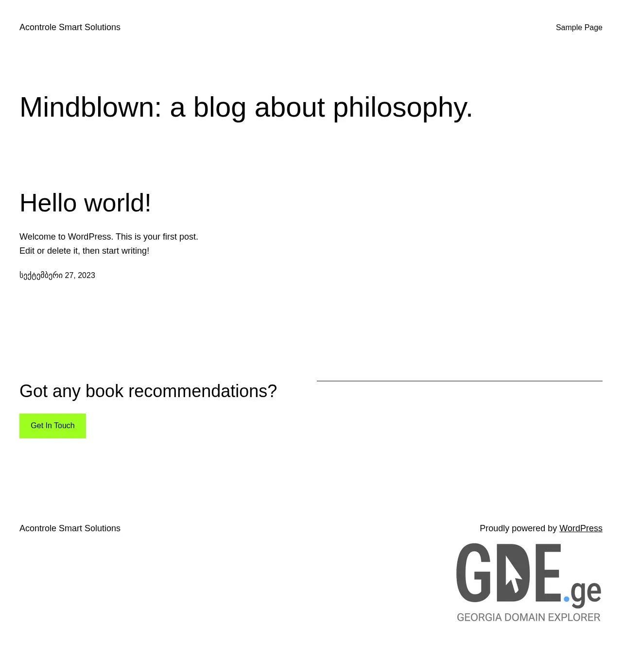 Screenshot of the site acontrole.ge at 2025-11-30