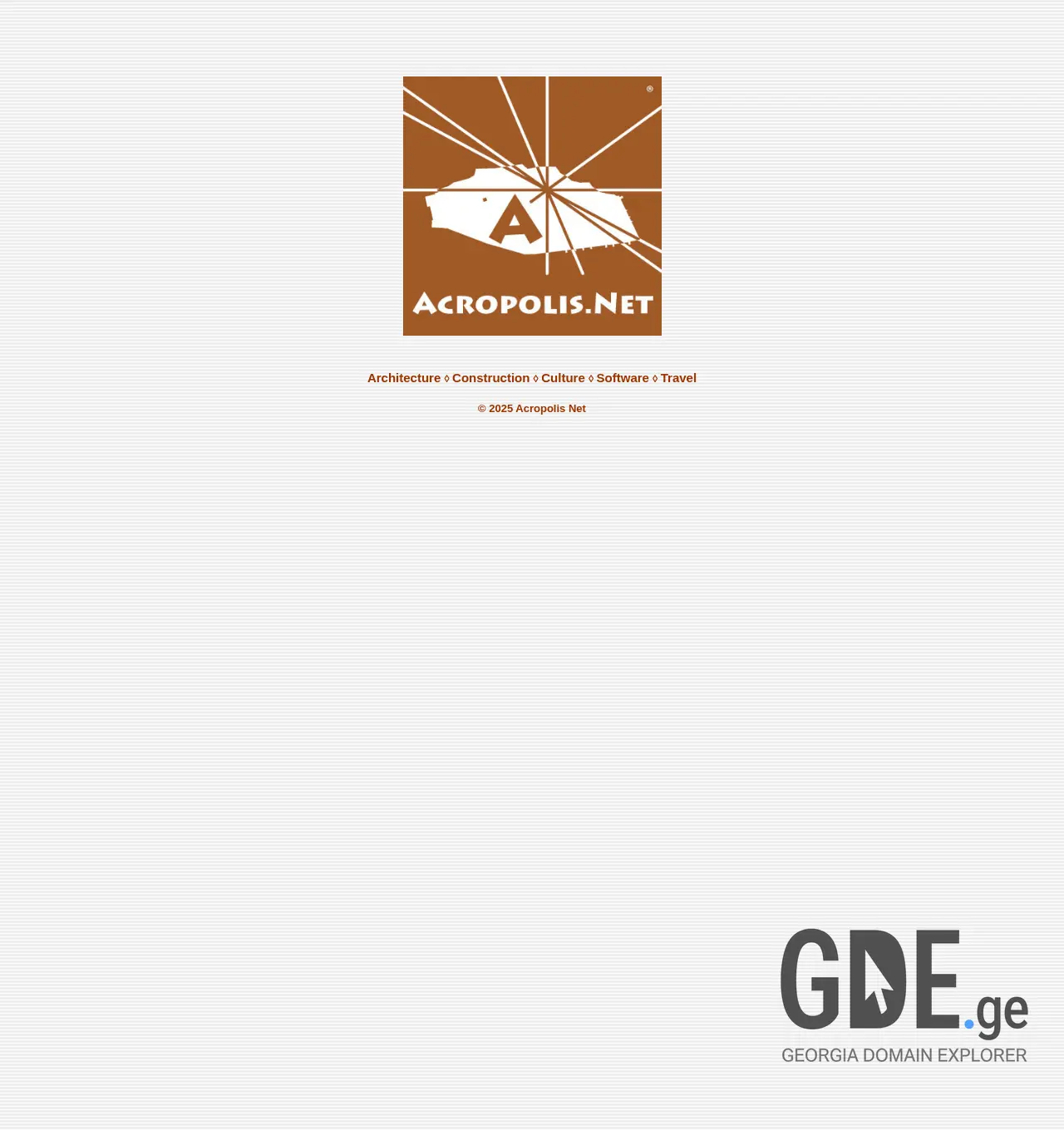 Screenshot of the site acropolis.ge at 2025-11-30