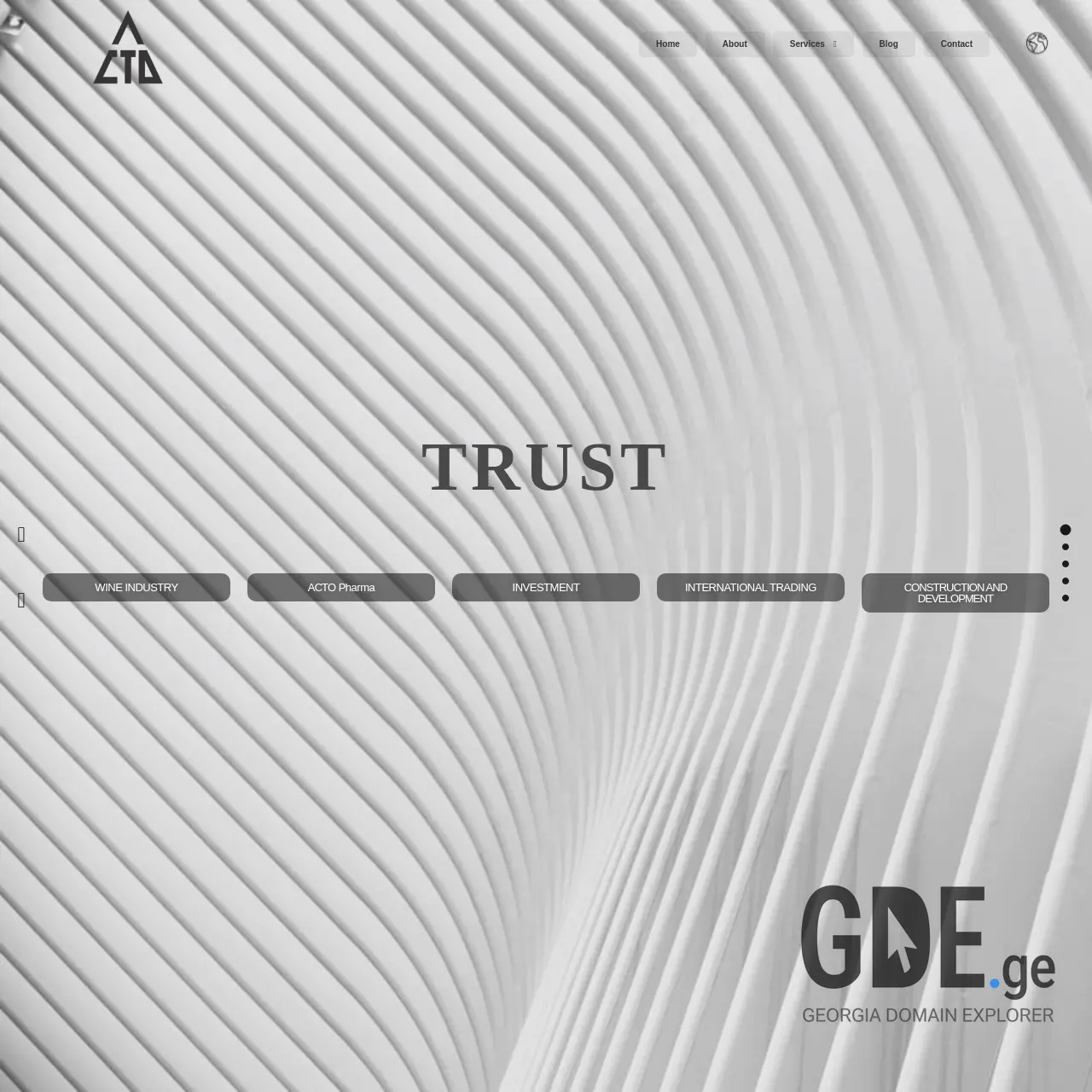 Screenshot of the site acto.ge at 2025-12-18