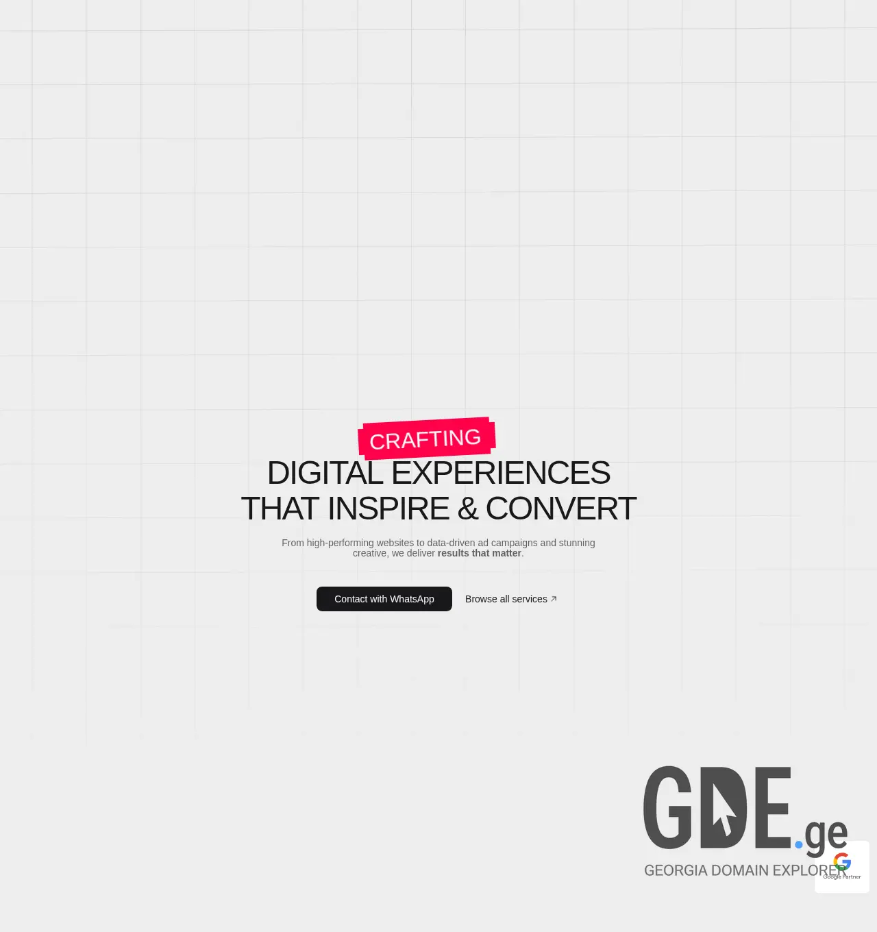 Screenshot of the site adgeeks.ge at 2025-11-29