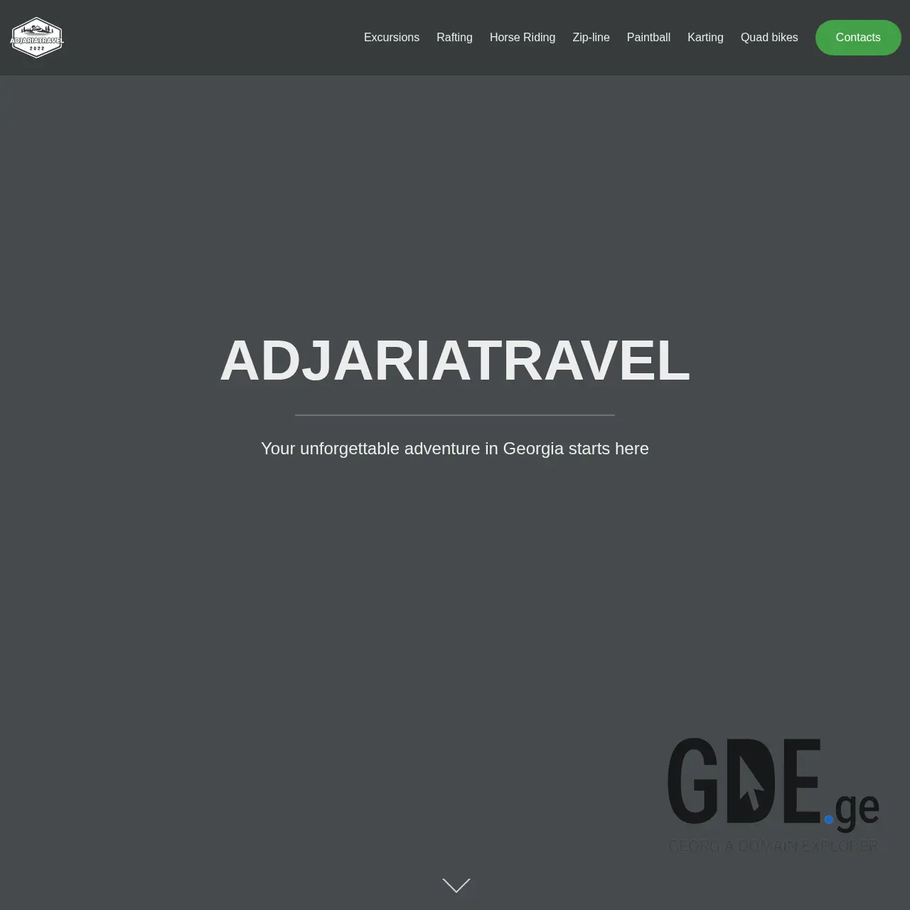 Screenshot of the site adjariatravel.ge at 2025-12-08