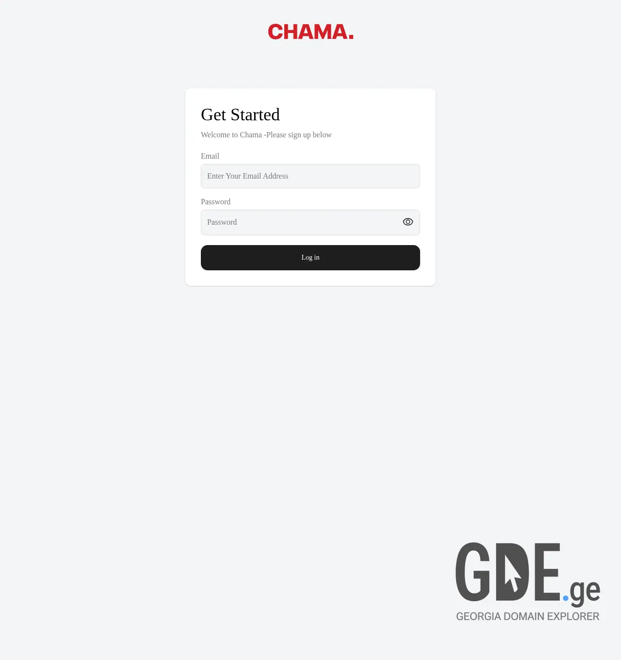 Screenshot of the site adminchama.ge at 2025-12-07