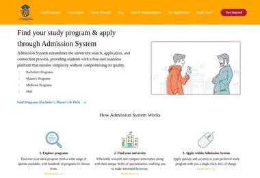 Скриншот admission.edu.ge