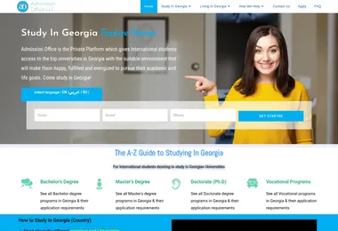 Screenshot of admissionoffice.ge