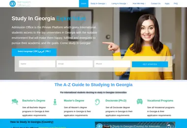 Screenshot of admissionoffice.ge