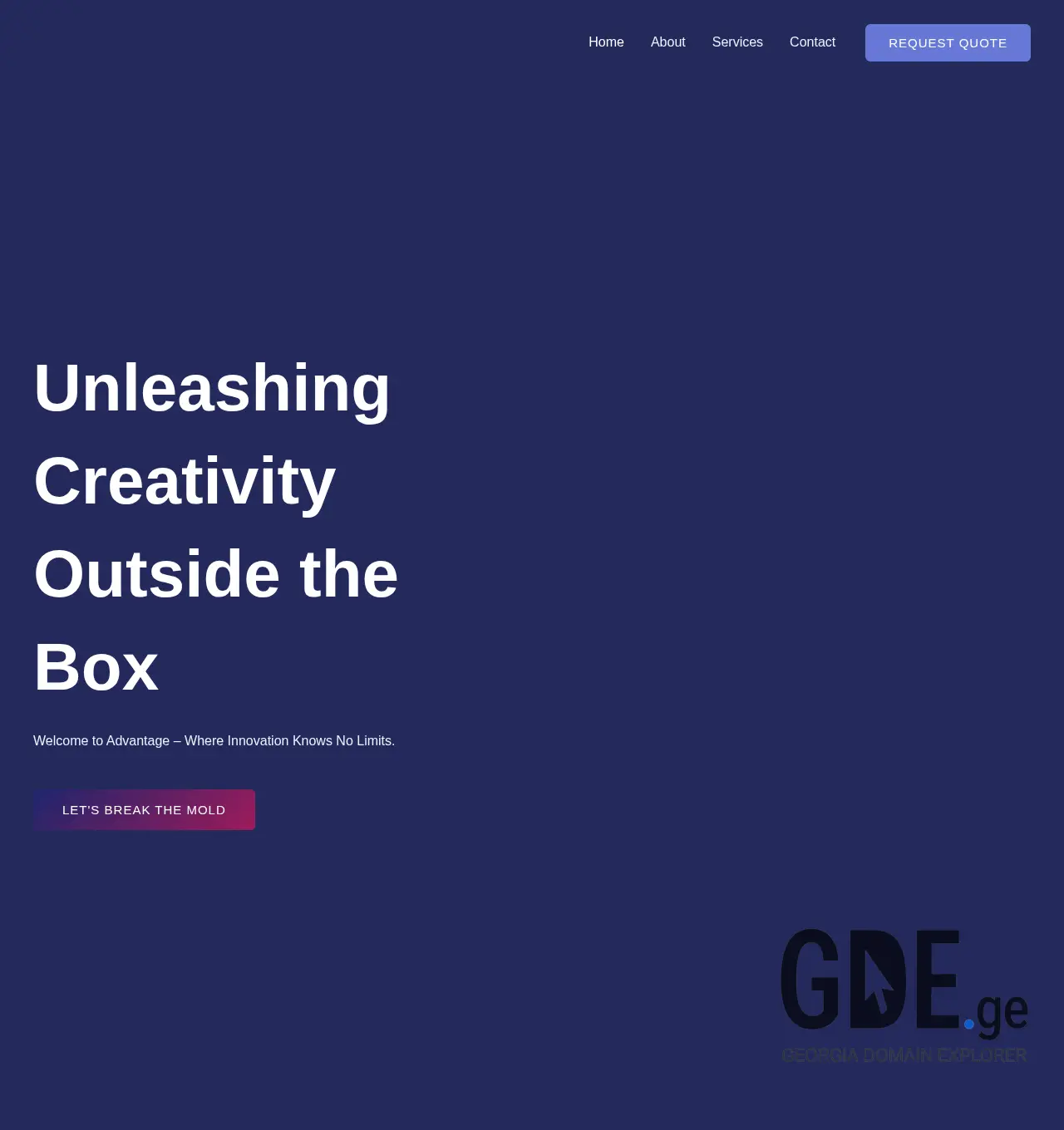Screenshot of the site advantage.ge at 2025-11-30