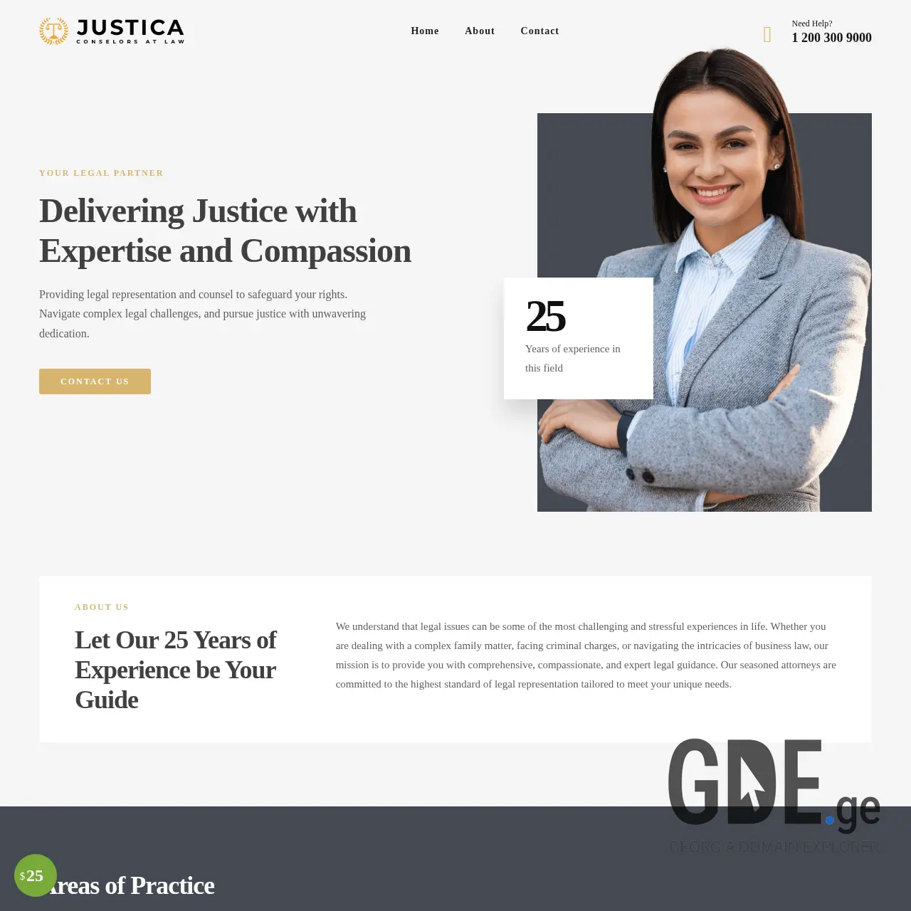 Screenshot of the site advokatebitbilisi.ge at 2025-12-08