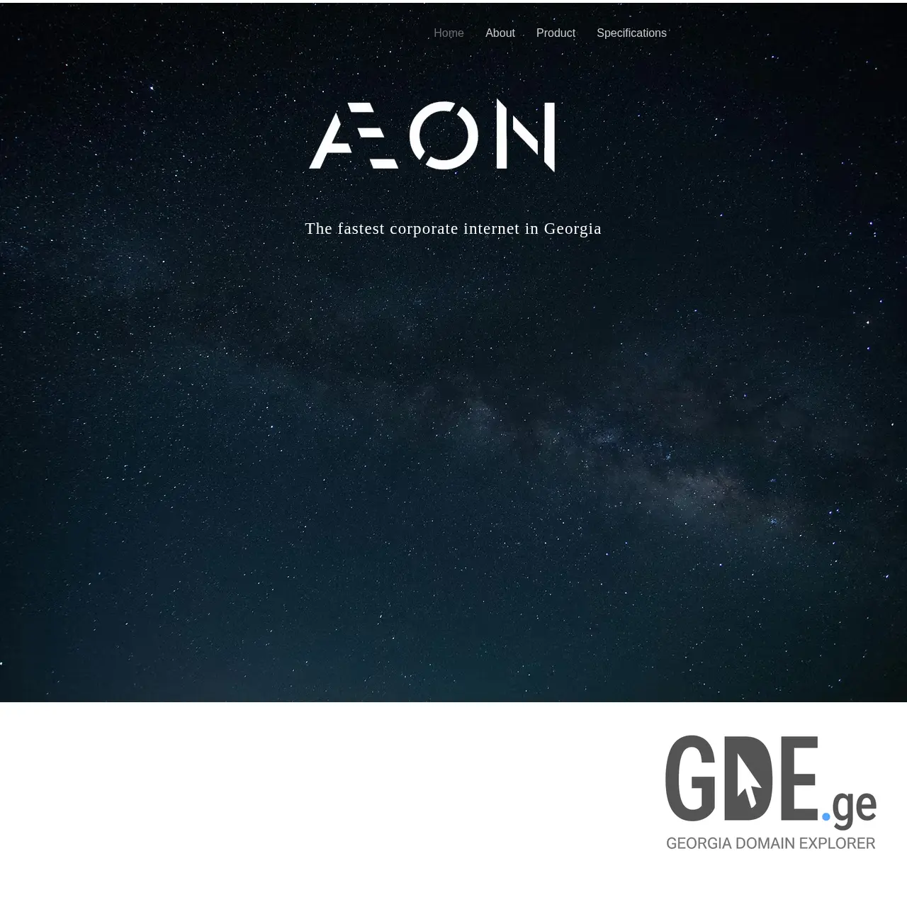 Screenshot of the site aeonx.ge at 2025-12-08