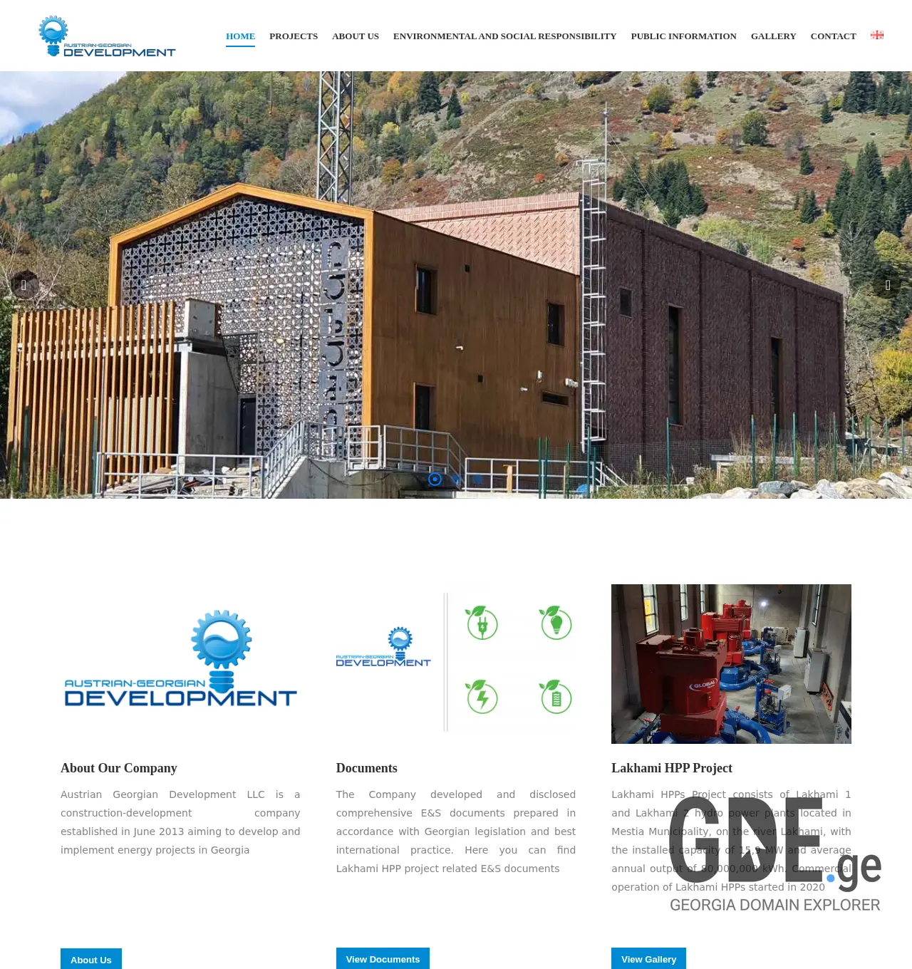 Screenshot of the site agd.ge at 2025-11-29