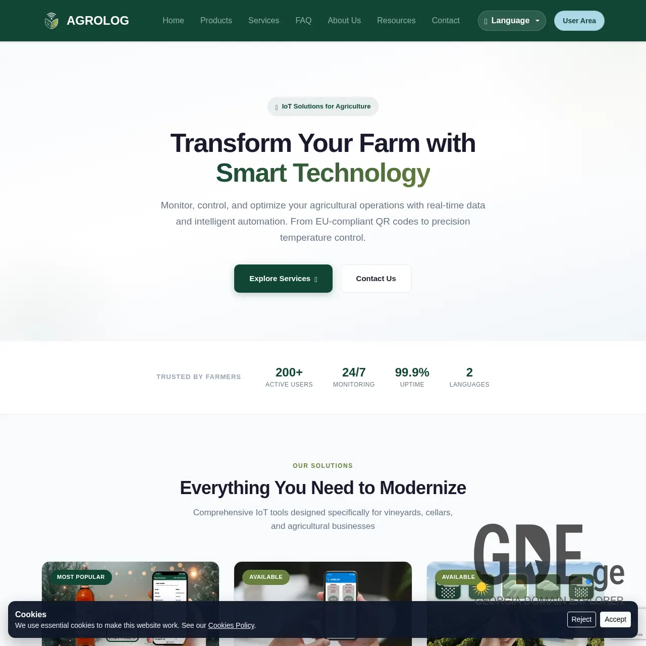 Screenshot of the site agl.ge at 2026-02-28