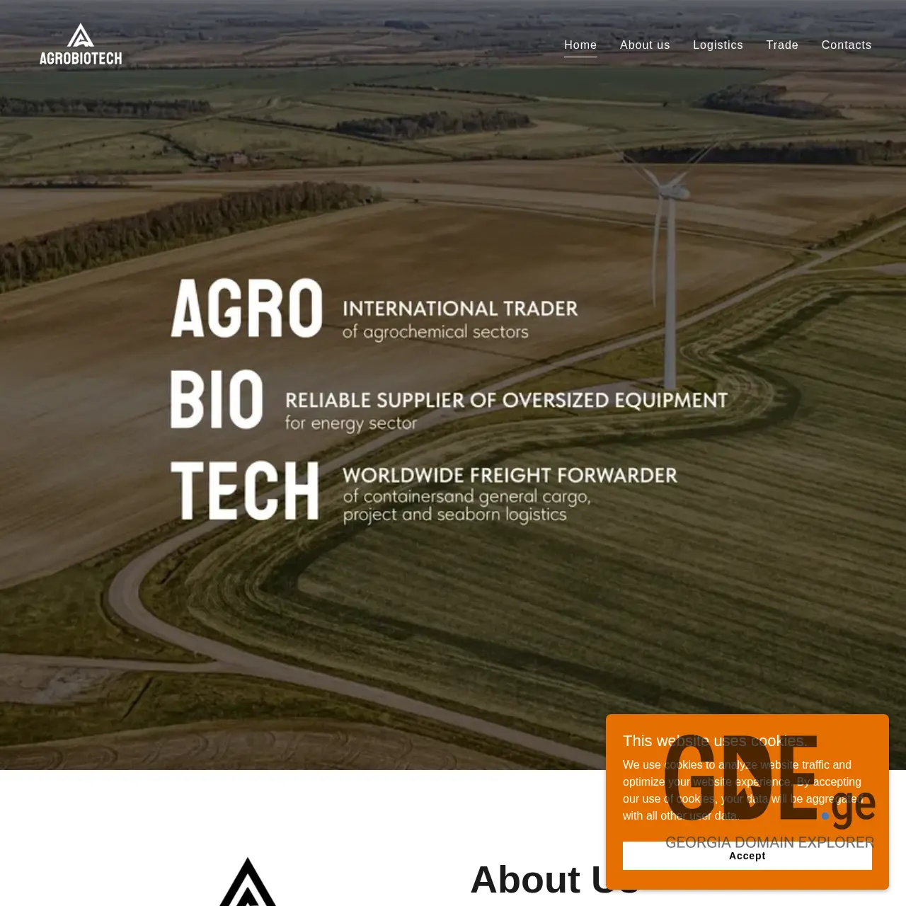 Screenshot of the site agrobiotech.ge at 2025-12-08