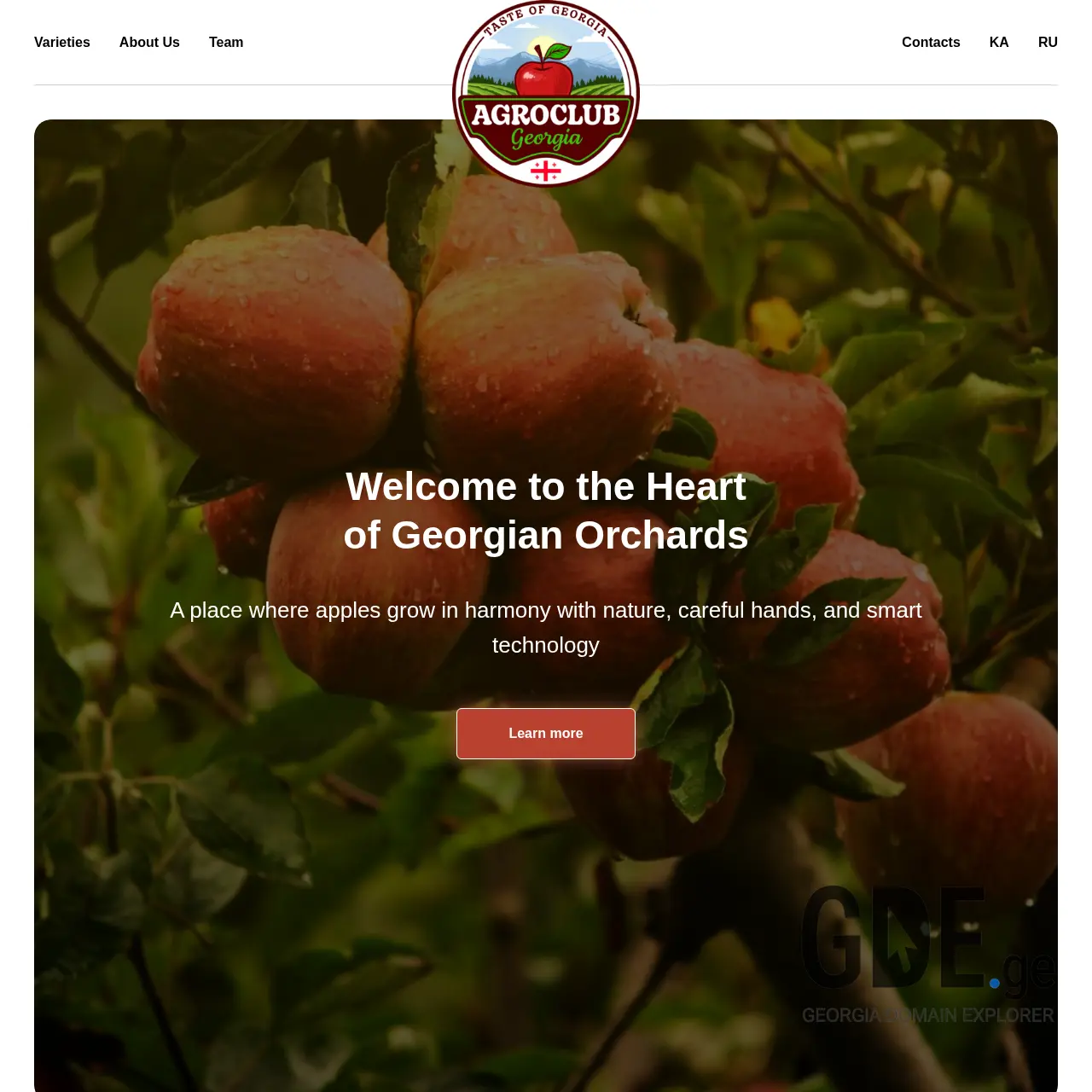 Screenshot of the site agroclub.ge at 2025-12-08