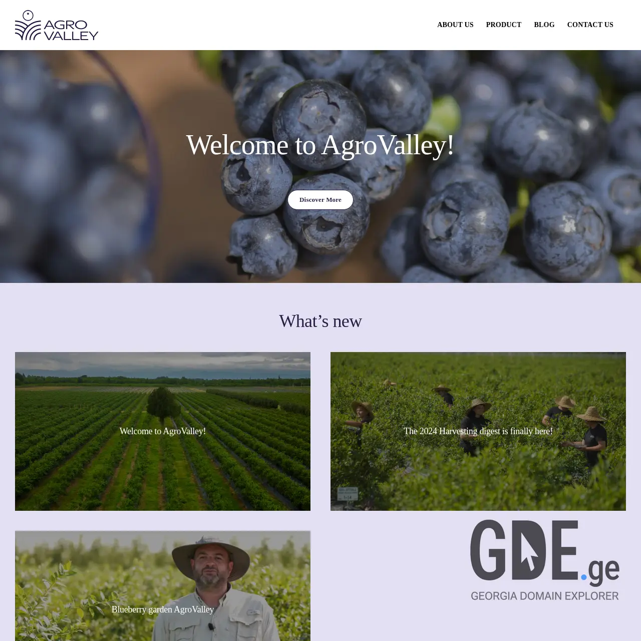 Screenshot of the site agrovalley.ge at 2025-12-08