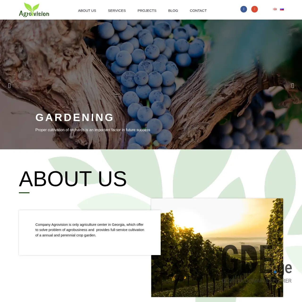 Screenshot of the site agrovision.ge at 2025-12-15