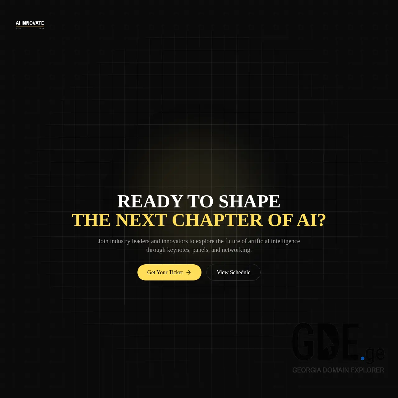 Screenshot of the site aiinnovate.ge at 2025-12-08