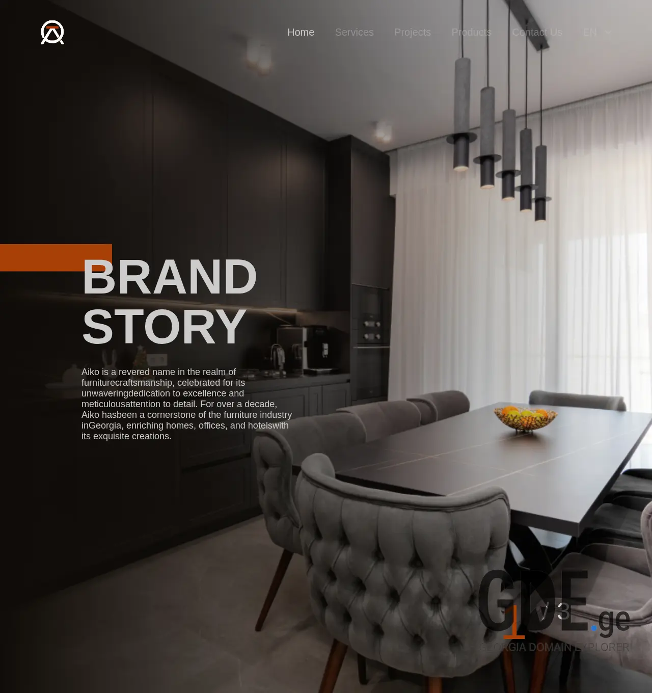 Screenshot of the site aiko.ge at 2025-11-29