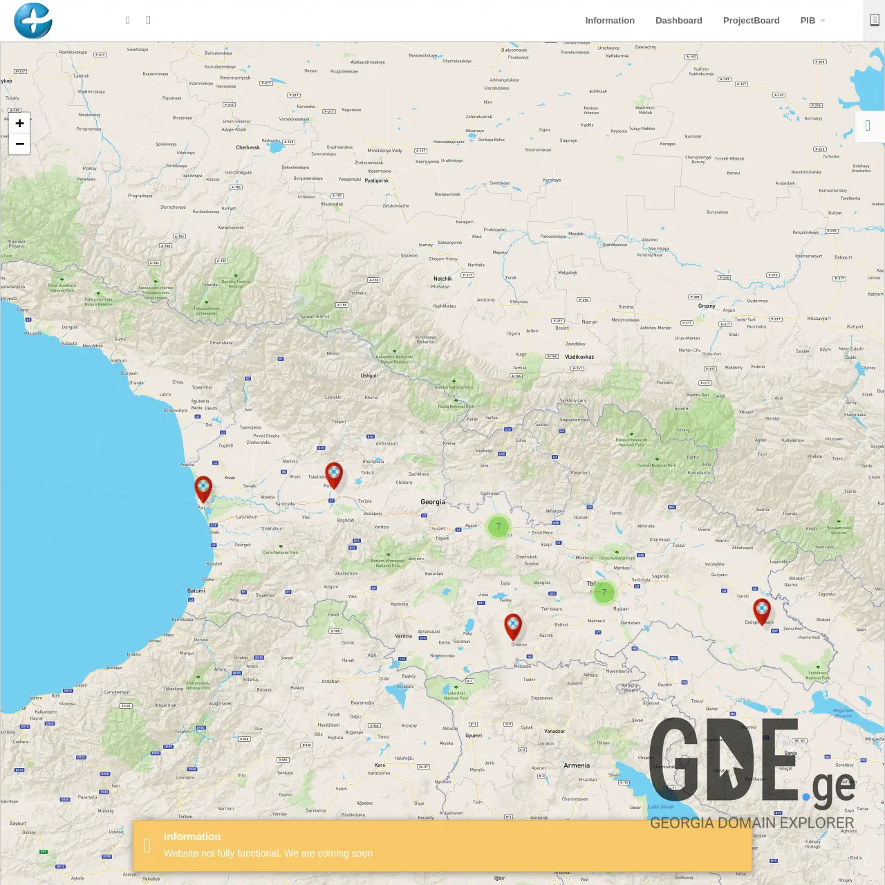 Screenshot of the site airspace.gov.ge at 2026-02-27