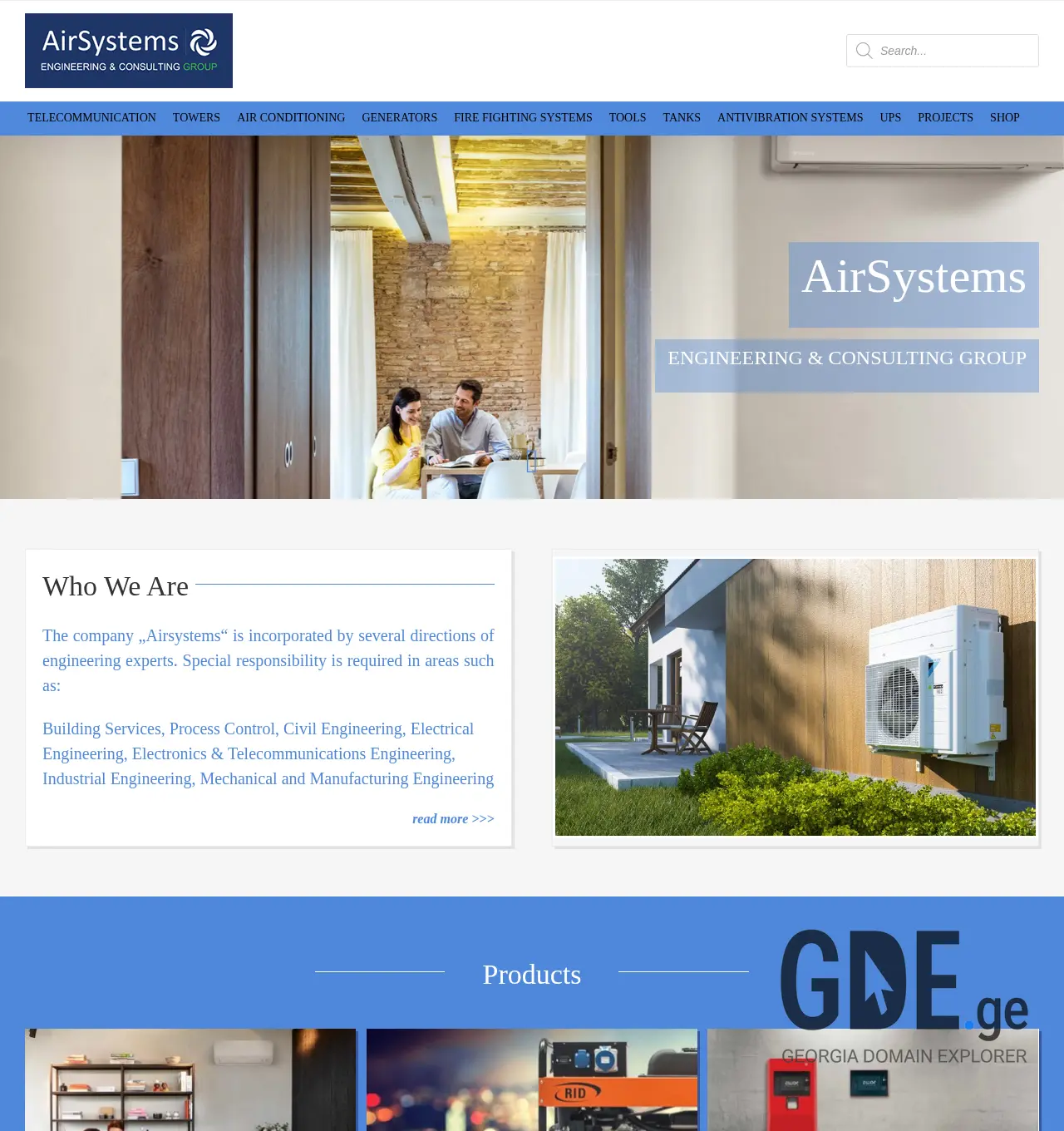 Screenshot of the site airsystems.ge at 2025-11-29