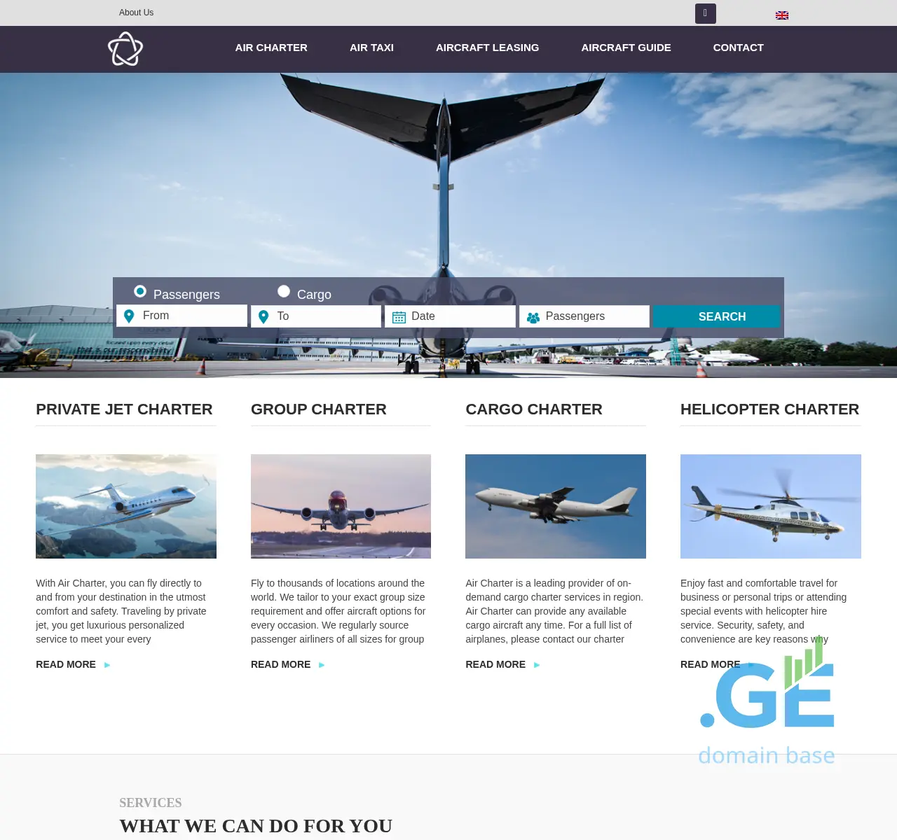 Screenshot of the site airtaxi.ge at 2025-11-23