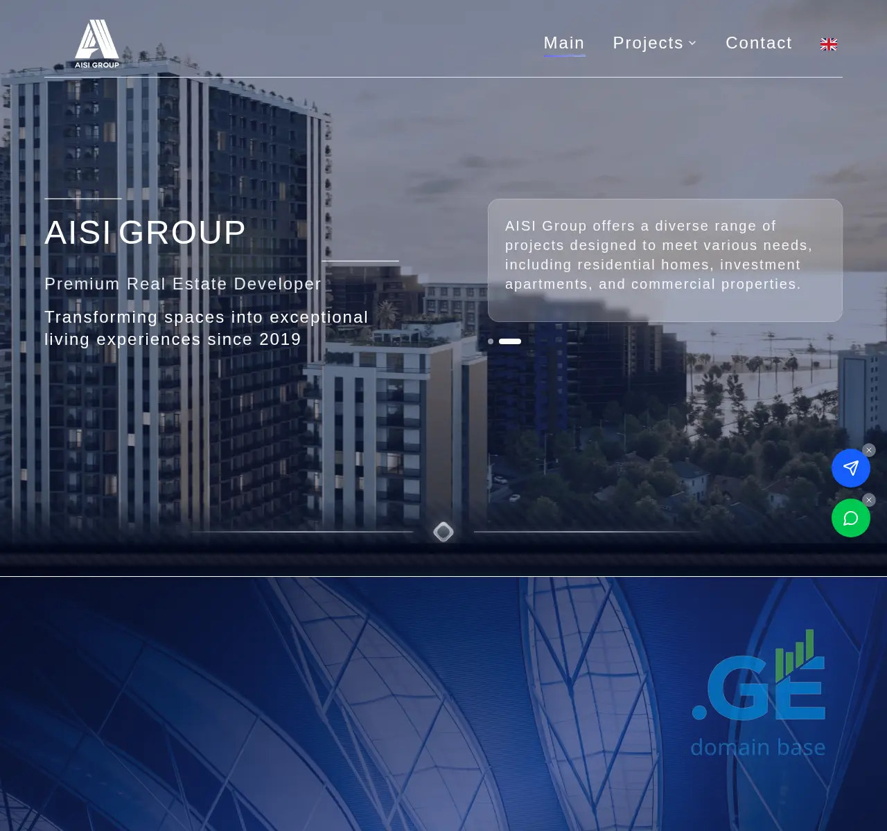 Screenshot of the site aisigroup.ge at 2025-11-23