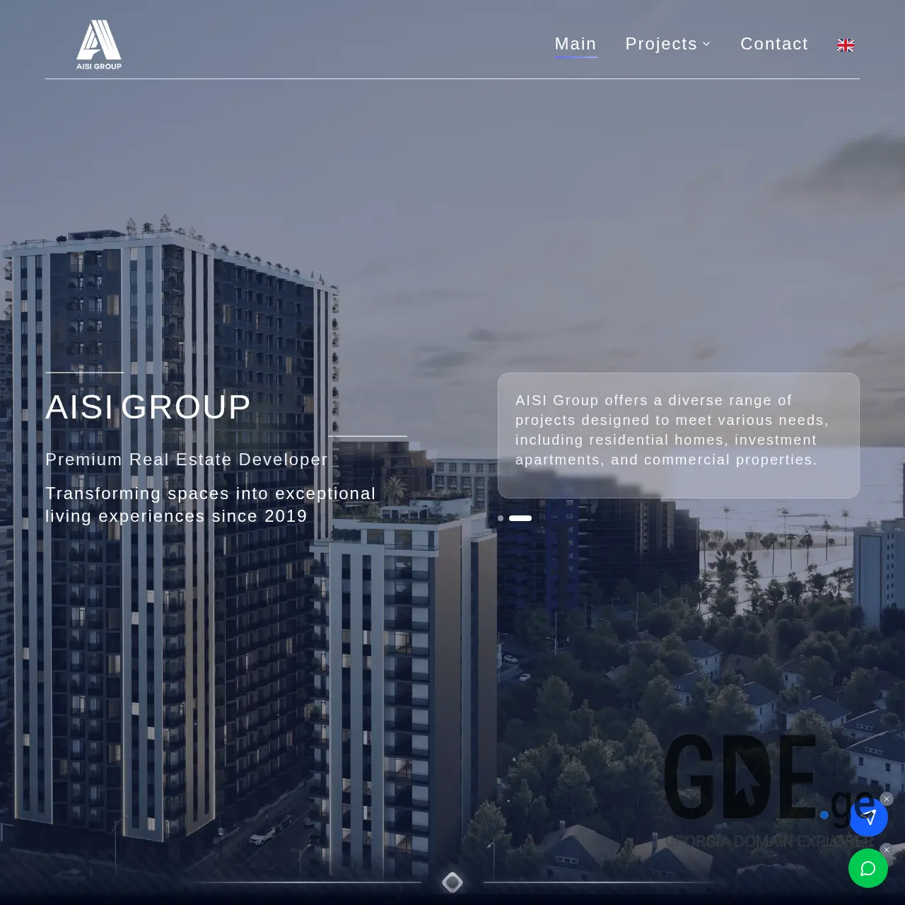 Screenshot of the site aisigroup.ge at 2025-12-15