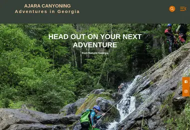 Screenshot of ajaracanyoning.ge