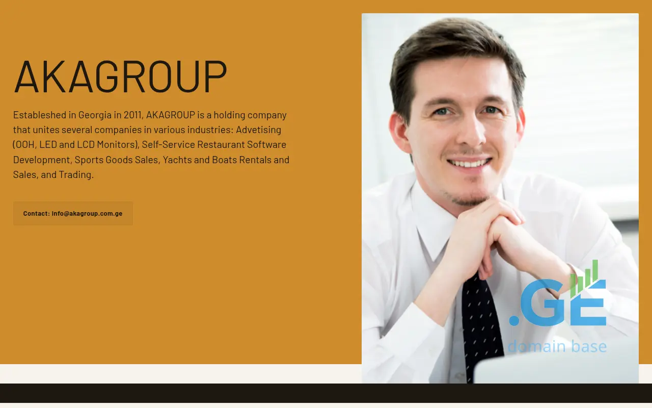 Screenshot of the site akagroup.com.ge