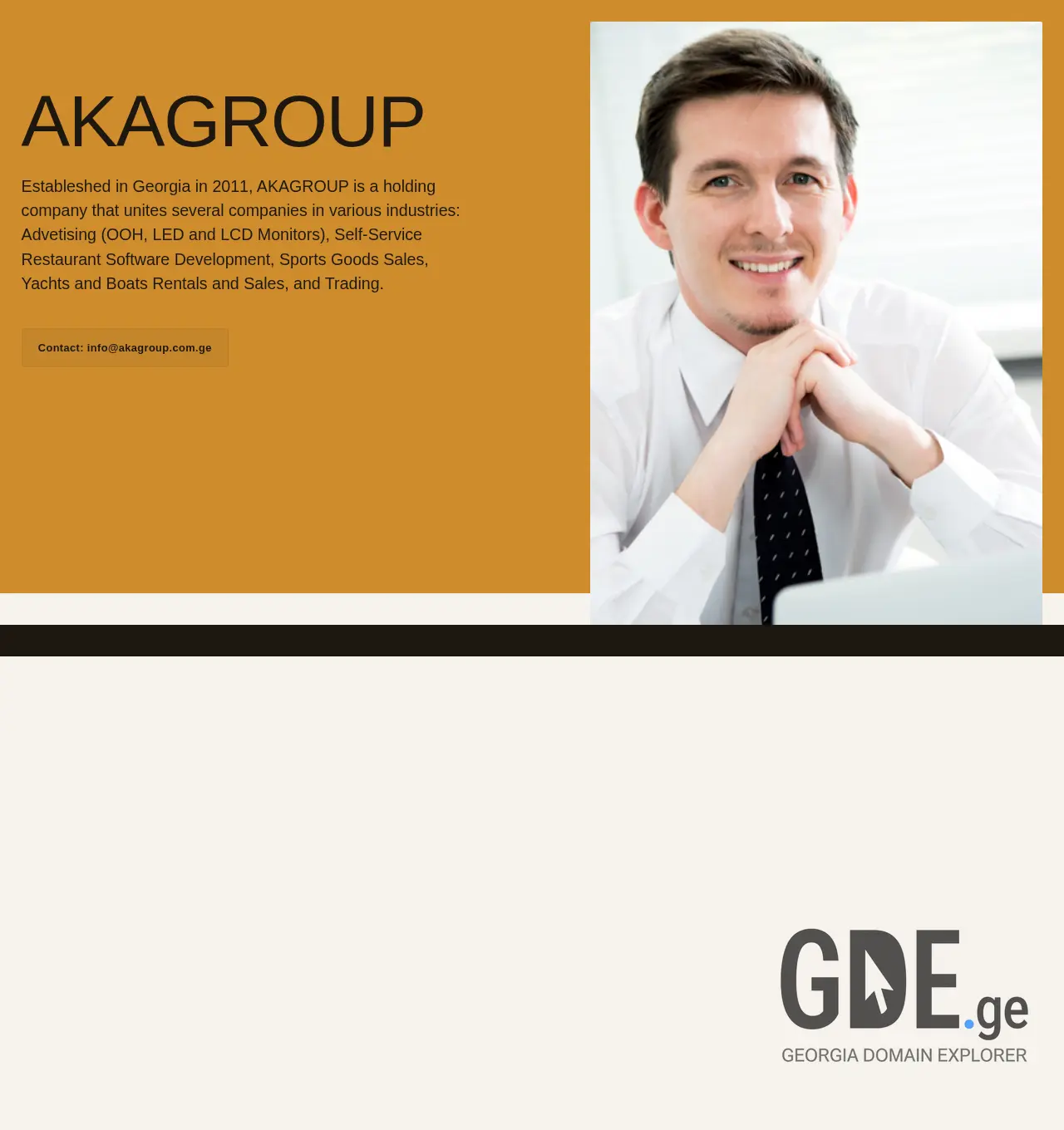 Screenshot of the site akagroup.com.ge at 2025-11-30