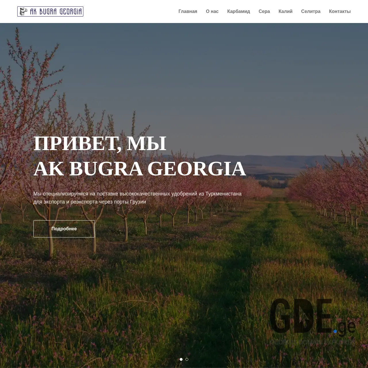 Screenshot of the site akbugra.ge at 2025-12-08
