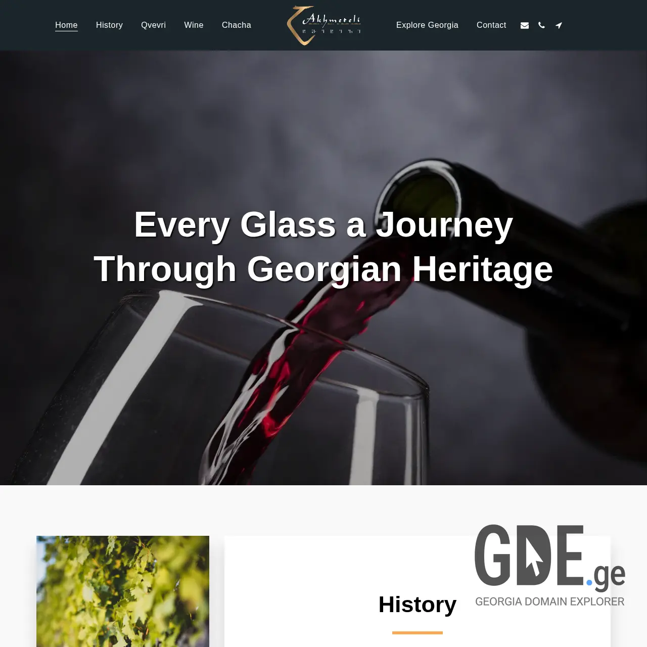 Screenshot of the site akhmeteli.ge at 2025-12-08