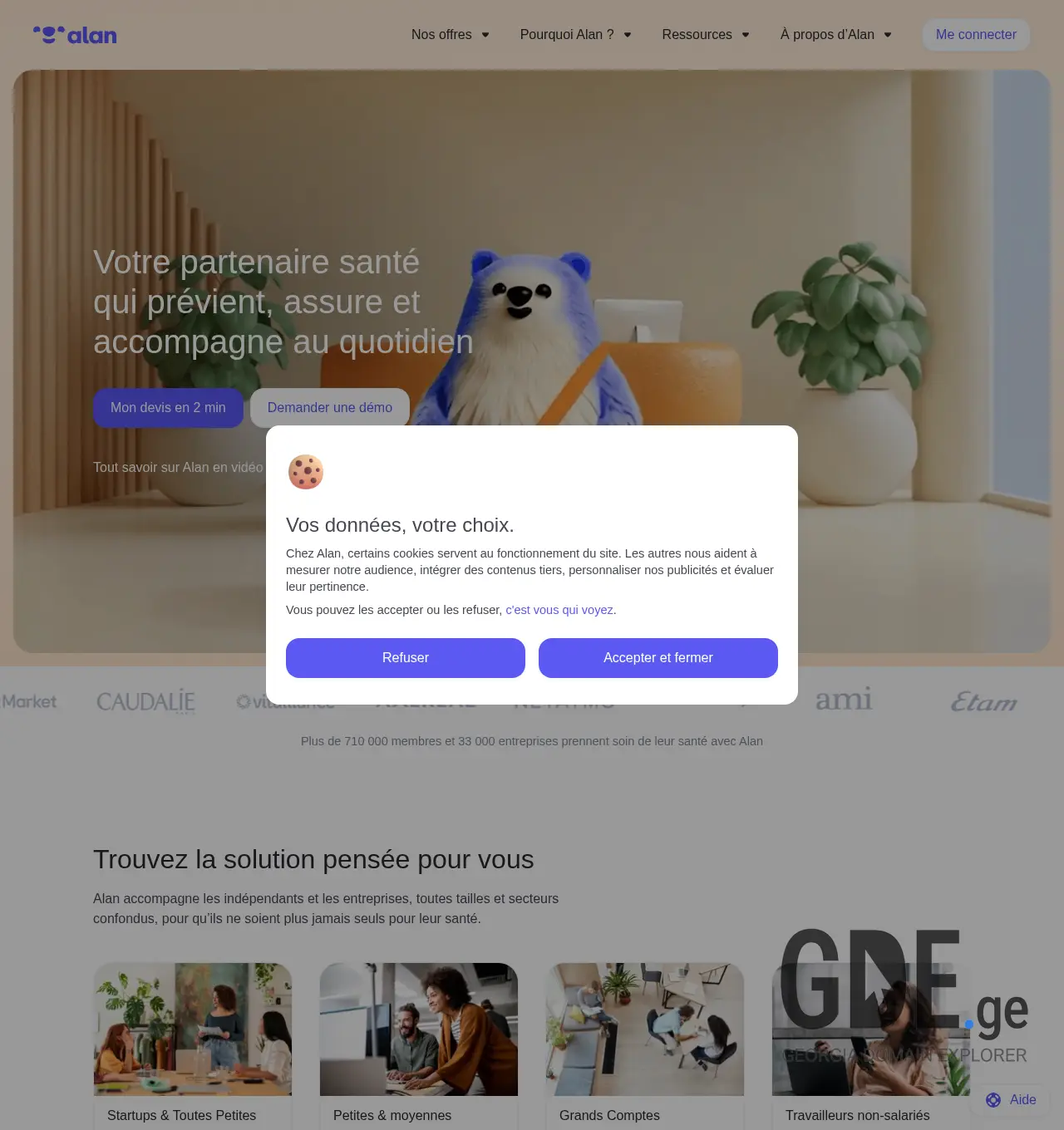 Screenshot of the site alan.ge at 2025-12-03