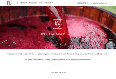 Скриншот alazanidistillery.ge