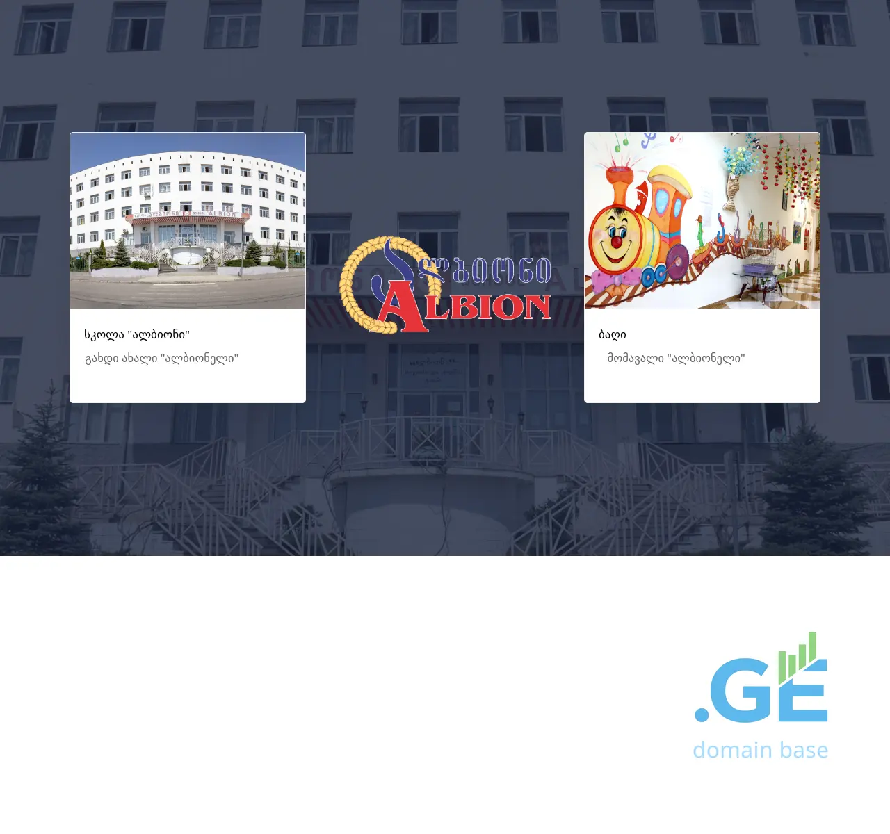 Screenshot of the site albion.ge at 2025-11-23