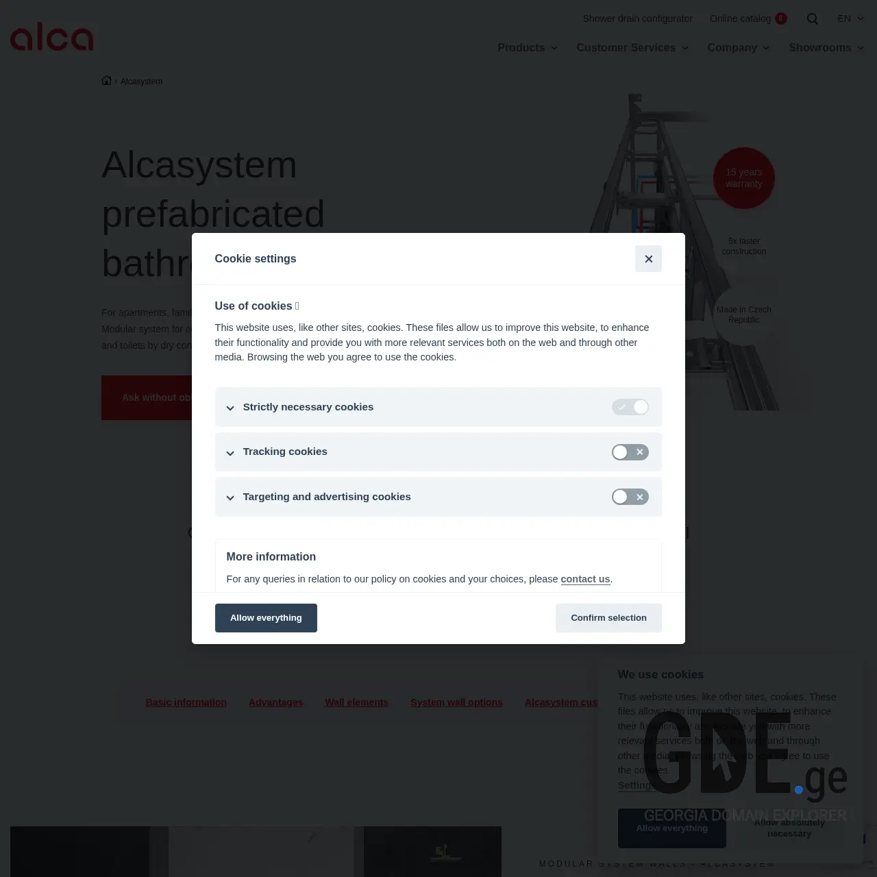 Screenshot of the site alcafix.ge at 2025-12-08